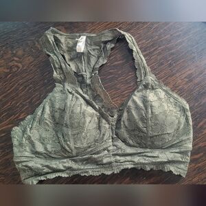 Lace Bra - Large & Green
